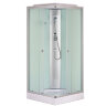 Душевая кабина Loranto CS-6491F(CS-8072) 90х90х215, белая, квадратная, стекло 4мм, поддон 13см