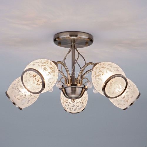 Потолочная люстра Eurosvet 30026/5 античная бронза