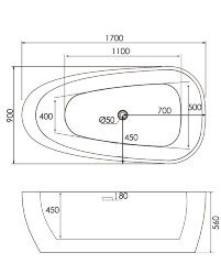 Акриловая ванна ABBER AB9210