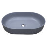 Раковина-чаша Creo Ceramique 580х380х140 накладная, овальная, керамика, серый матовый (PU4300SG)
