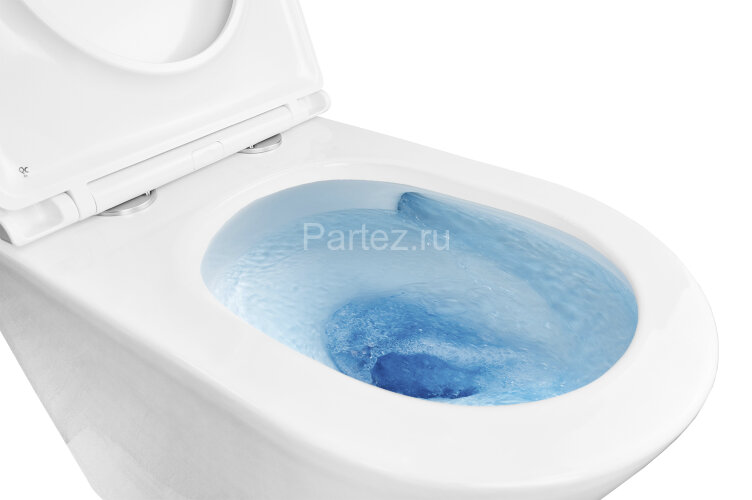 Унитаз приставной Azario 580х360х430 безободковый, быстросъемное сиденье микролифт, с системой смыва