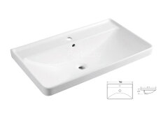 Комплект тумба Azario Ника 70 710х470х560 подвесная с раковиной Monte 70 белый матовый (CS00080144)