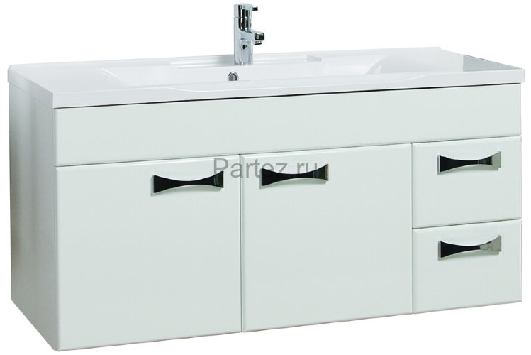 Тумба под раковину AQUATON Диор 100 подвесная, белая (1A167701DR010)