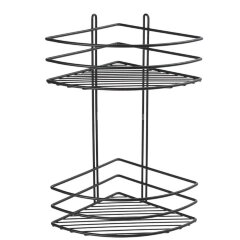 Полка корзина Fixsen угловая, двухэтажная, черная (FX-710B-2)
