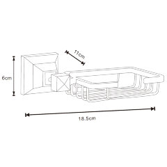 Мыльница Azario ALTRE, Черный матовый (AZ-96009B)
