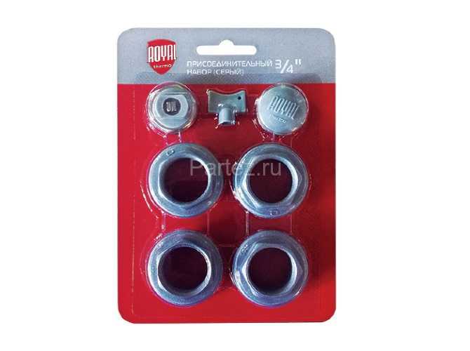 Набор присоединительный Royal Thermo 3/4'' silver