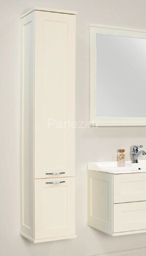 Пенал подвесной AQUATON Леон с корзиной для белья, дуб белый (1A186503LBPS0)