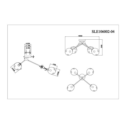 Потолочная люстра Evoluce SLE106002-04