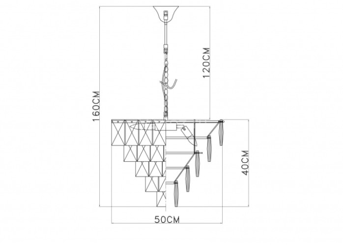 Подвесная люстра Divinare 3508/02 LM-6