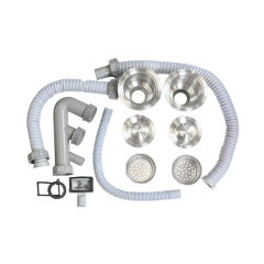 Двойной Сифон для мойки ProfLine AISI 304 Ø3 1/2