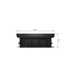 Конвектор внутрипольный Royal Thermo ATRIUM-75/200/1000-DG-U-BL