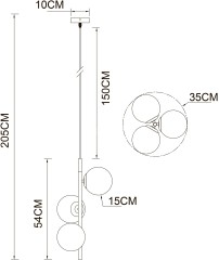 Подвесной светильник Arte Lamp A2224SP-3BK