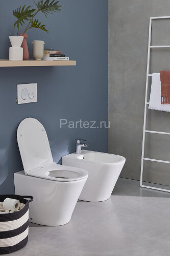 Унитаз приставной Jacob Delafon Rodin+ безободковый, белый (EDAA102-00)