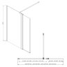 Душевая перегородка Azario CHICAGO 1100х1950 прозрачное стекло 8 мм, подвижная доп.перегородка 30 см, цвет профиля серебро (AZ-NAR6321 1100)