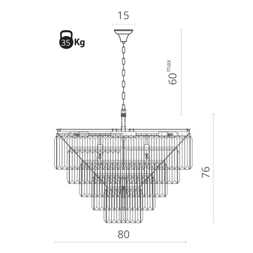 Подвесная люстра Divinare 3001/02 LM-13