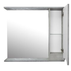 Зеркало-шкаф Loranto Florena 80 800х135х600 правый, светлый бетон (CS00086987)