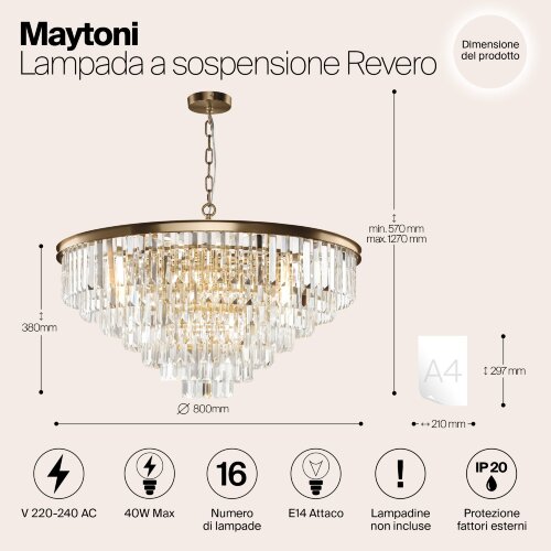 Подвесная люстра Maytoni MOD085PL-16BS