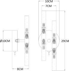 Бра Arte Lamp A7410AP-4PB