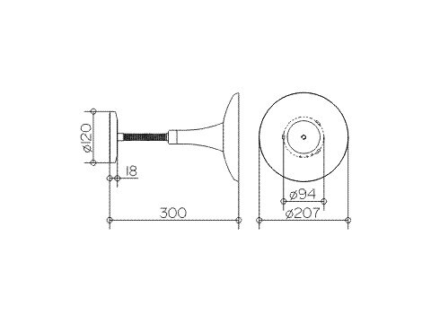Косметическое зеркало Keuco Elegance, Хром (17676019000)