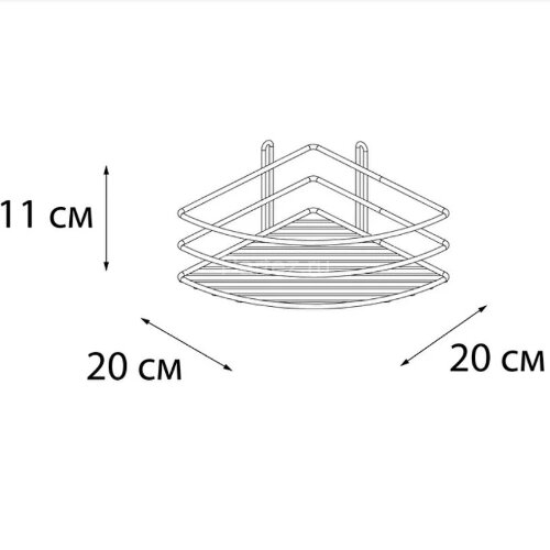 Полка корзина Fixsen угловая, одноэтажная, хром (FX-710-1)