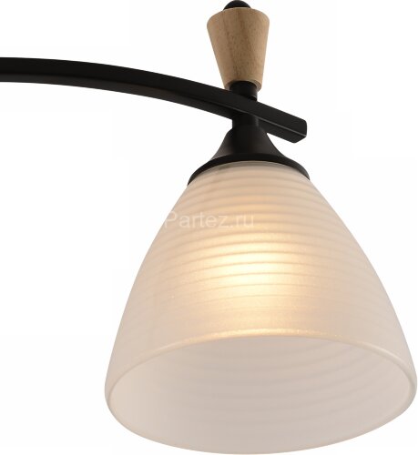 Потолочная люстра Reluce 01589-3.3-02B BK+WOOD