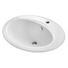 Раковина Azario 550х470х200 встраеваемая сверху, овальная, белый глянец (AZ-6002)