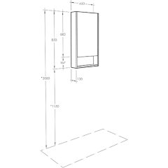 Зеркальный шкаф Aquaton Сканди 45 Белый (1A252002SD010)
