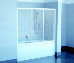 Шторка для ванны складная Ravak 160х137 цвет профиля белый (40VS010241)