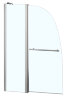 Шторка для ванны складная Azario Boston 100х140 цвет профиля хром (AZ-142TB)