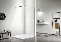 Душевая перегородка Azario CHICAGO Walk-in 1000x1950 прозрачное стекло 8 мм, цвет профиля черный (AZ-NAR6310 1000 Black)