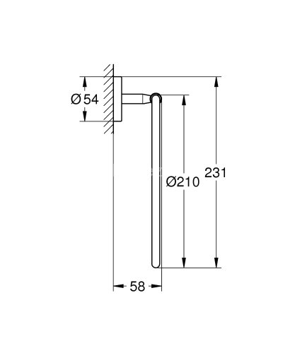 Кольцо для полотенец Grohe BauCosmopolitan Хром (40460001)
