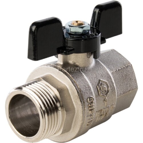 Кран шаровой полнопроходной ВР/НР бабочка 1" Stout