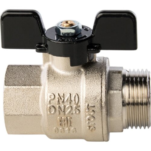 Кран шаровой полнопроходной ВР/НР бабочка 1" Stout