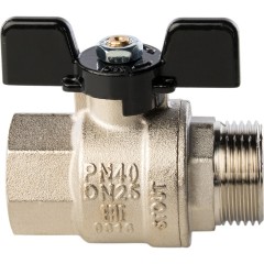 Кран шаровой полнопроходной ВР/НР бабочка 1&quot; Stout