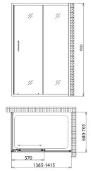 Душевой уголок Gemy Victoria S30191B-A70