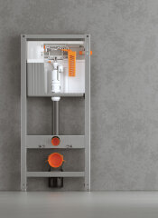 Инсталляция AQUA 50 QF для унитаза пневматическая оцинкованная