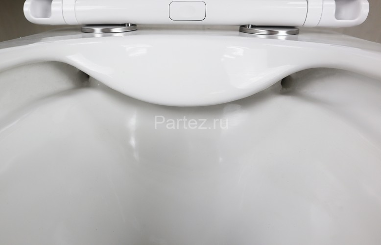 Унитаз подвесной Azario PRO 490х345х355 безободковый, в комплекте с быстросъемным сидением микролифт