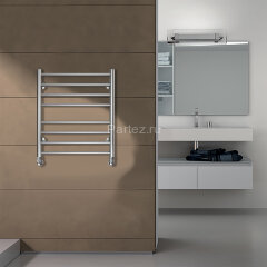 Полотенцесушитель водяной AZARIO PARMA 500/600 8 секций, нижнее/диагональное подключение, 1/2", хром