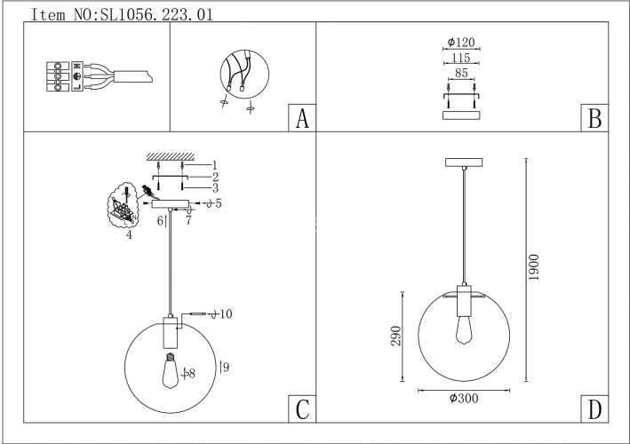 Подвесной светильник ST Luce SL1056.223.01
