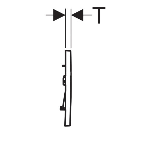 Кнопка смыва Geberit Sigma 30, двойной смыв, черный глянцевый (115.883.DW.1)