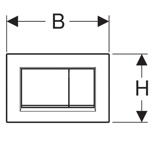 Кнопка смыва Geberit Sigma 30, двойной смыв, черный глянцевый (115.883.DW.1)