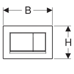 Кнопка смыва Geberit Sigma 30, двойной смыв, черный глянцевый (115.883.DW.1)