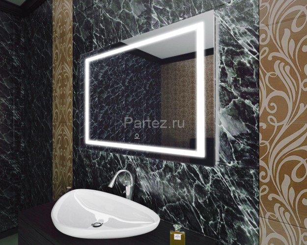 Зеркало AZARIO Alysa 800х600 с подсветкой, сенсорный выключатель с функцией диммера (AZ-Z-046-1CS)