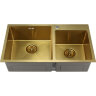 Мойка 8045 MELANA ProfLine 3,0/220 САТИН ЗОЛОТО 2-я чаша, врезная прямоугольная S8045HG