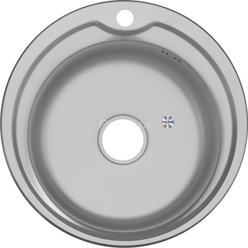 Мойка 510 MELANA 0,8/180 ДЕКОР врезная круглая с сифоном (101D t *12)