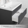 Комплект тумба Итана Alexa 60 (600х450х560) подвесная, с раковиной Clarissa 60, графит (CS00093214)