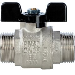 Кран шаровой полнопроходной НР/НР бабочка 1&quot; Stout