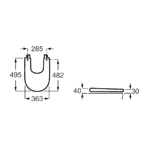 Крышка к напольному биде 520 Roca MERIDIAN-N, микролифт