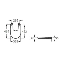 Крышка к напольному биде 520 Roca MERIDIAN-N, микролифт