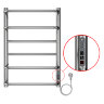 Полотенцесушитель электрический AZARIO MILAN 400/600 6 секций, диммер справа, хром (AZ90846)